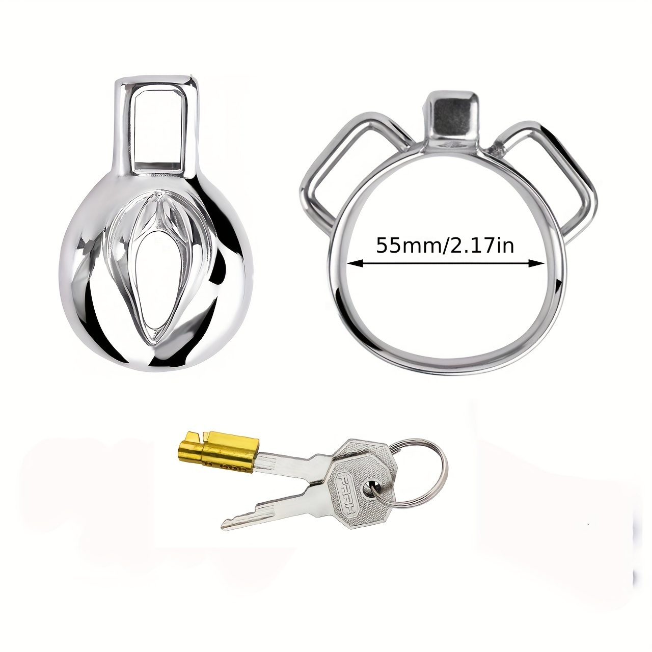 1pc Stainless Chastity Cage Device 4 Size * Ring Wearable Cock Lock Belt *  * Toys For Man * Erotic Discreet