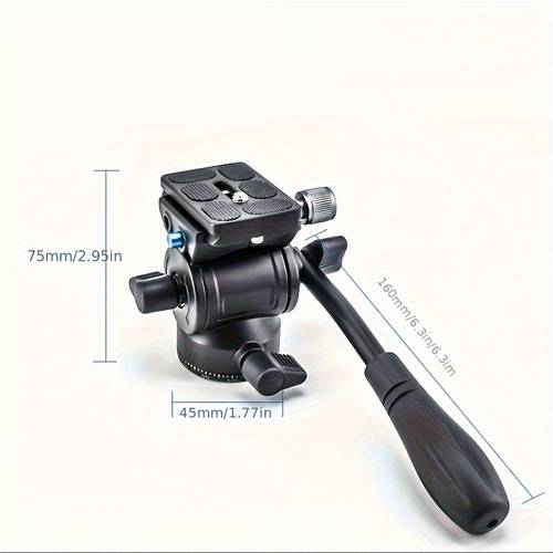 360 head long handle for photography and video smooth control aluminum alloy 1 4 8 supports up to 5kg