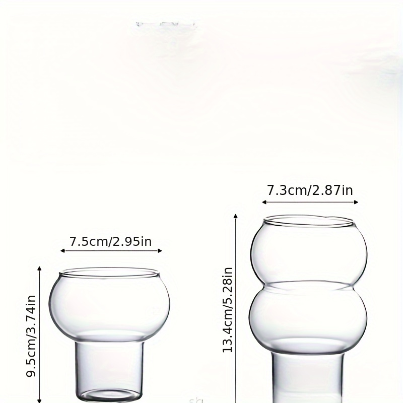 Creative Gourd Shaped Glass Water Cup for Beer Cocktail Coffee Drinking