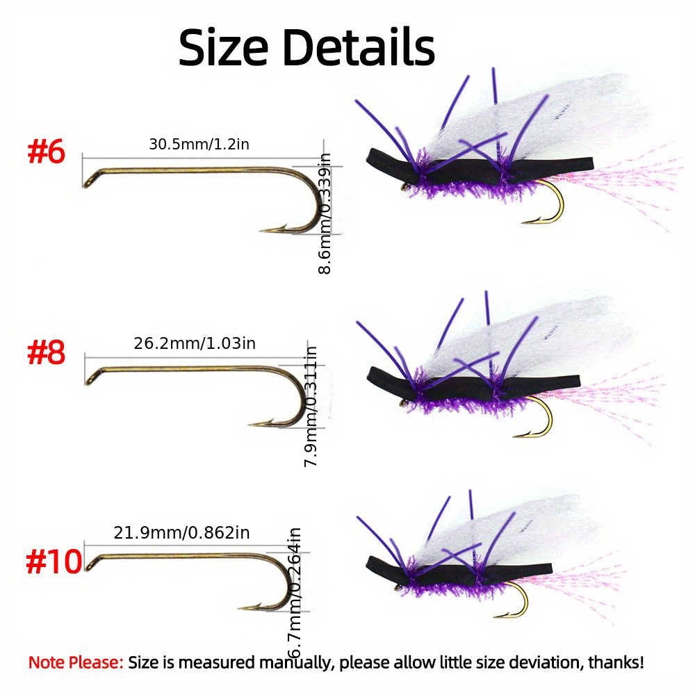 Size 6# 8# 10# Purple Fishing Floating Foam - Temu