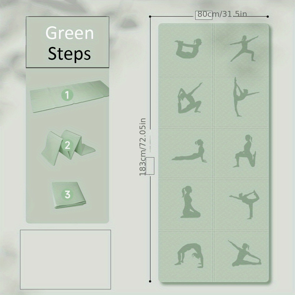 Thick TPE Yoga Mat w/ Guide Lines - Ideal for Students & Beginners
