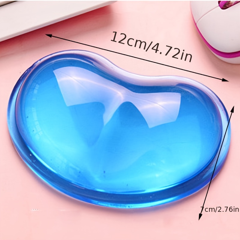 Repose-poignet en silicone transparent - Forme de cœur