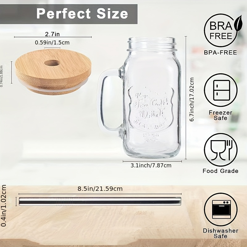  0.59 Inches Glass Straw Cap Fit the Tumblers with Lids