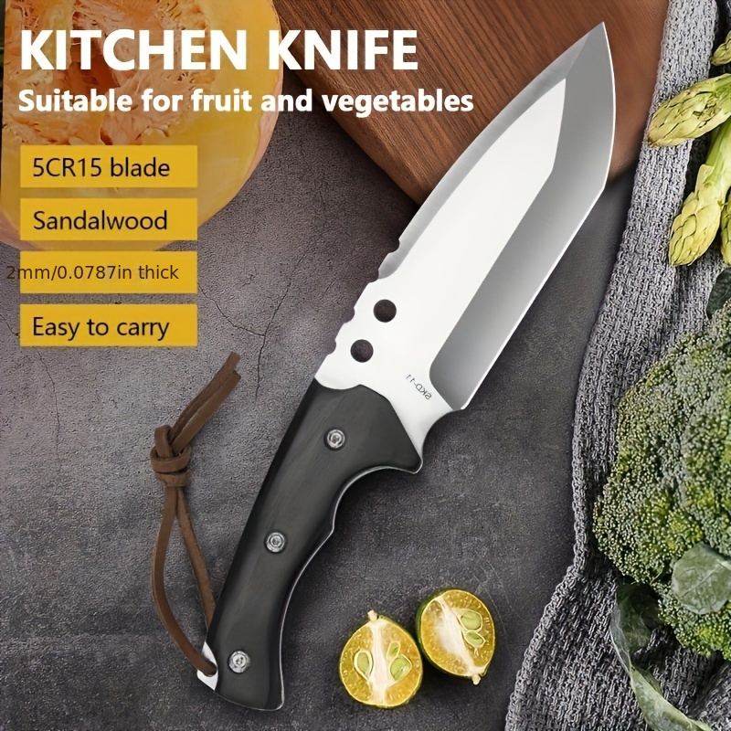 

10.94 Inches, High-quality Straight Knife, Handle And Rivet Reinforced, With A Sturdy And Fixed Blade, Suitable Outdoor Use, Kitchen, Hiking, Meat Cutting, Camping, .