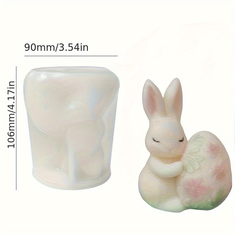 Image of Silicone Mold For Bunny Eggs - Create Your Own Scented Candles, Resin Plaster Decorations, And Festive Crafts For Home Scents, Activities, And Imaginative Gifts - 1pc