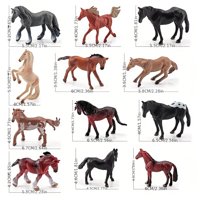 12pzas Figuras Juguete Potro Caballo Caballo Realista - Temu Chile