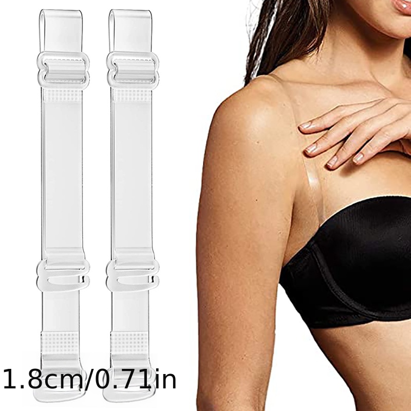 Women Plastic Buckle Bra Straps Adjustable Transparent Silicone Elastic  Belt Invisible Intimates Accessories