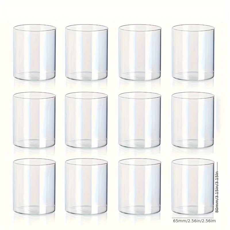 Image of 8pcs/12pcs Mini Glass Tealight Candle Holders, Crystal Tealight Candle Holders For Floating Candles, Suitable For Valentine's Day Outdoor Wedding Holiday Party Table Decoration, Family Gathering