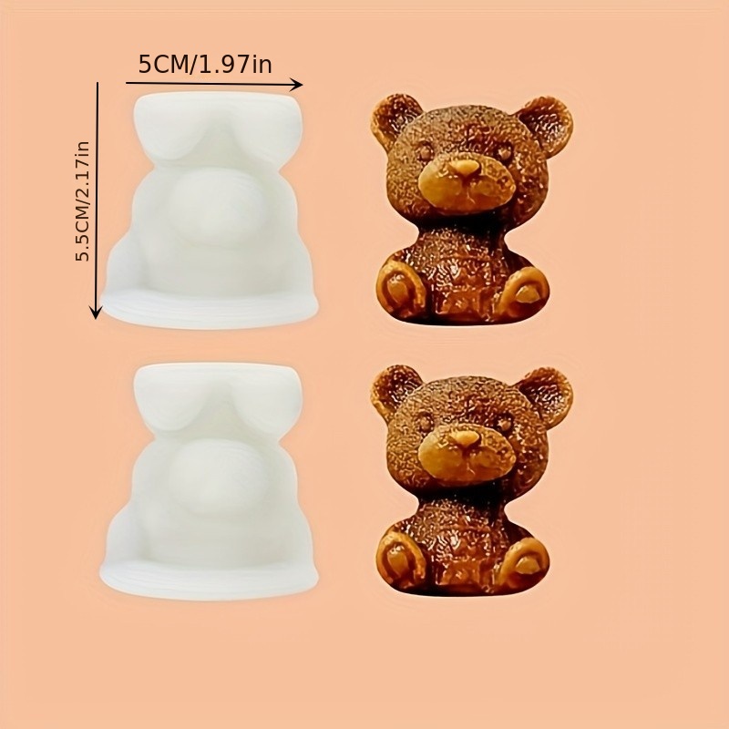 Bear Gummy Mold Mini Big Cartoon Animal Chocolate Candy Mould For Kids  Dropper Food Grade Kitchen Accessories Tool Ice Cube Tray - AliExpress