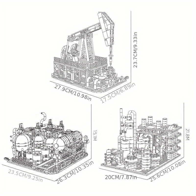 Chemical Plant Series Pumping Machine Building Blocks Set