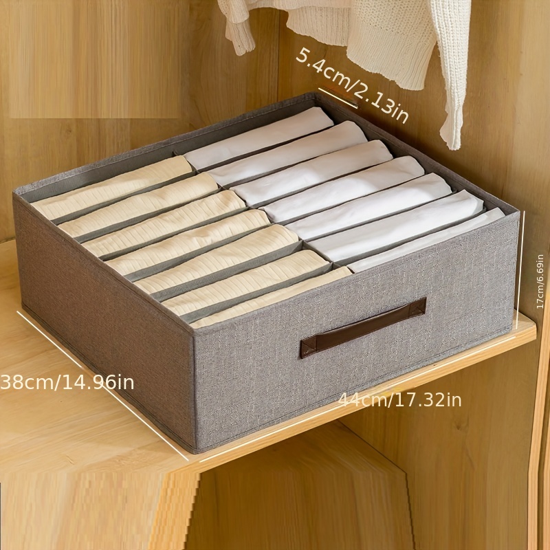 Folding Pants Storage Box With Handles Large Capacity Basket - Temu