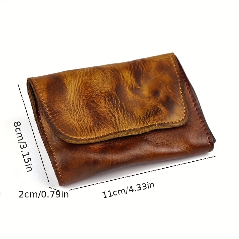 Men's Genuine Leather Card Holder, First Layer Cowhide Multi-card Credit  Bank Card Holder - Temu