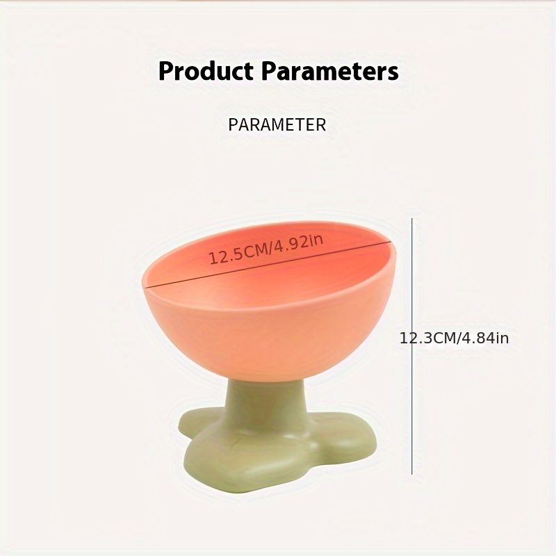 1pc elevated pet bowl with non slip   15 anti tip angle spill proof dual   and water dish elevated feeding for     non toxic   material compatible with cats and small dogs easy clean   dining bowl elevated dog bowl   design sturdy construction cat owners Product details 5