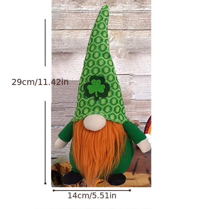 2 Pcs St Patrick's Day Gnomes Shamrock Gnomes Irish Gnomes Kitchen Decor  Swedish