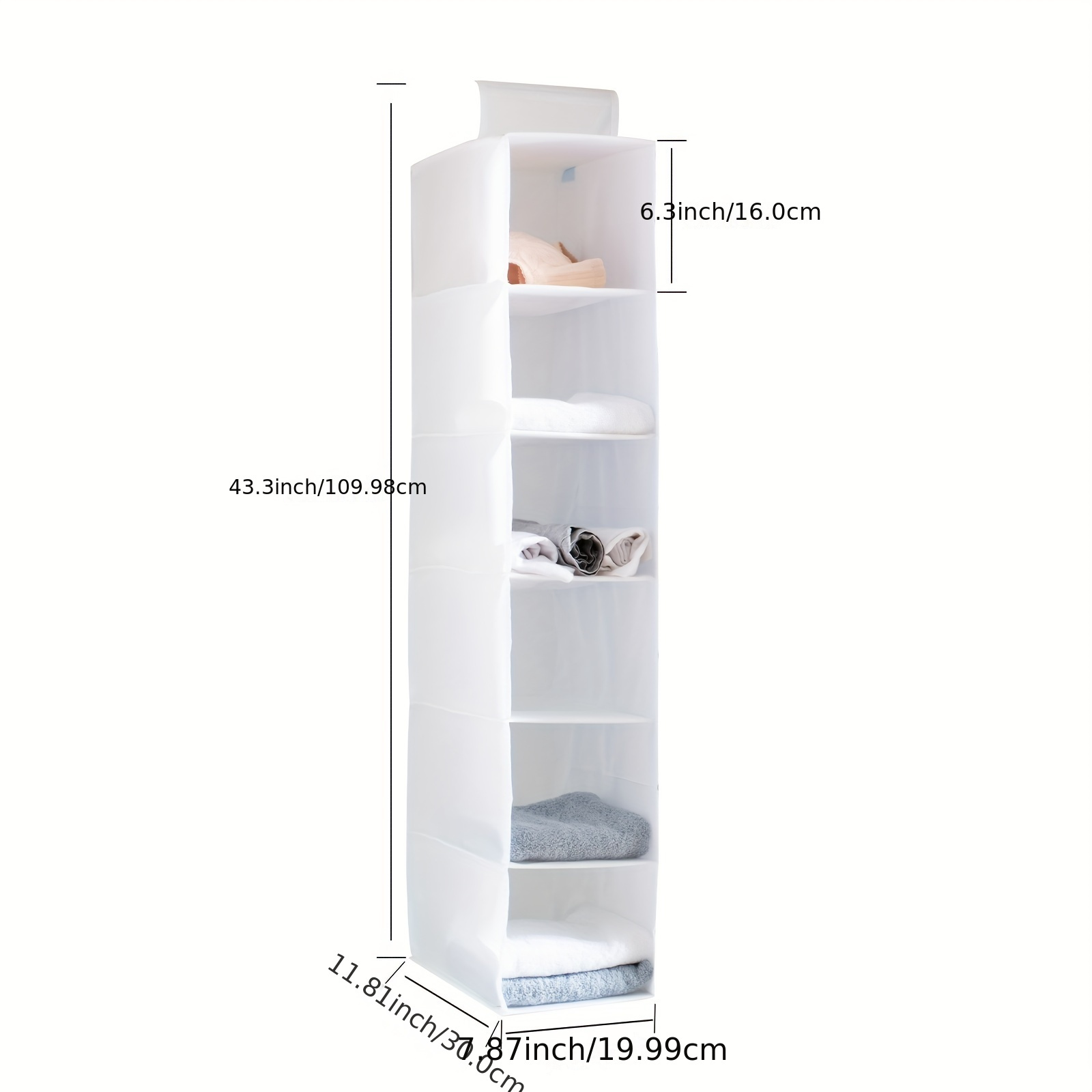 2er Set Hängeregale Für Kleiderschrank - Faltbare Schrankorganizer Aus Stoff