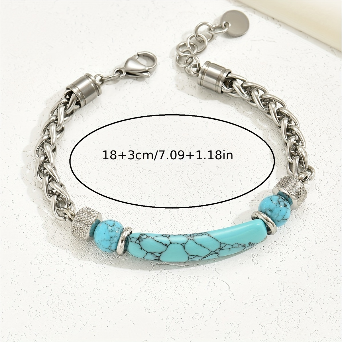 TEMU A Delicate And Stylish Stainless Steel Bracelet With A European And American Design, Perfect For Women To Wear Daily Or On Vacation As A Luxurious Accessory Gift.