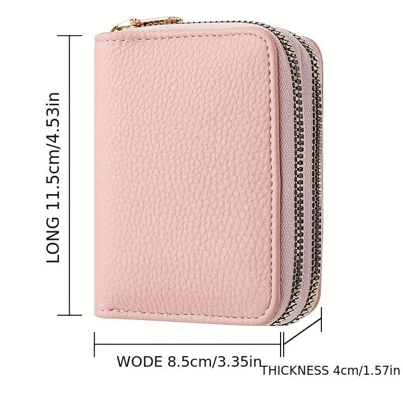 Double Zipper Wallet, Women's Short Credit Card Holder