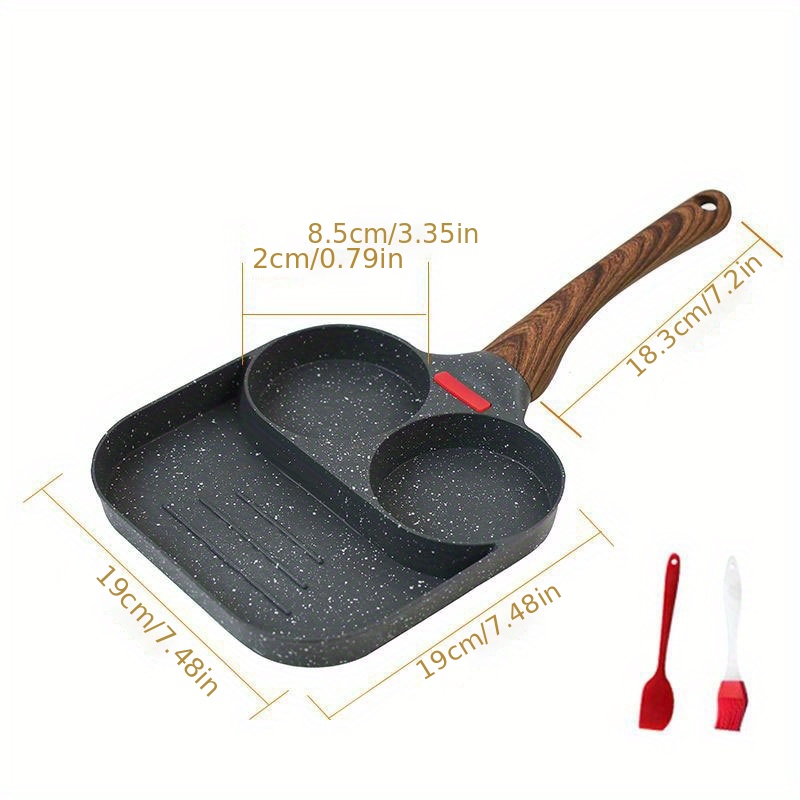 Non-stick Cast Iron Four-hole Pan For Eggs And Frying - Universal