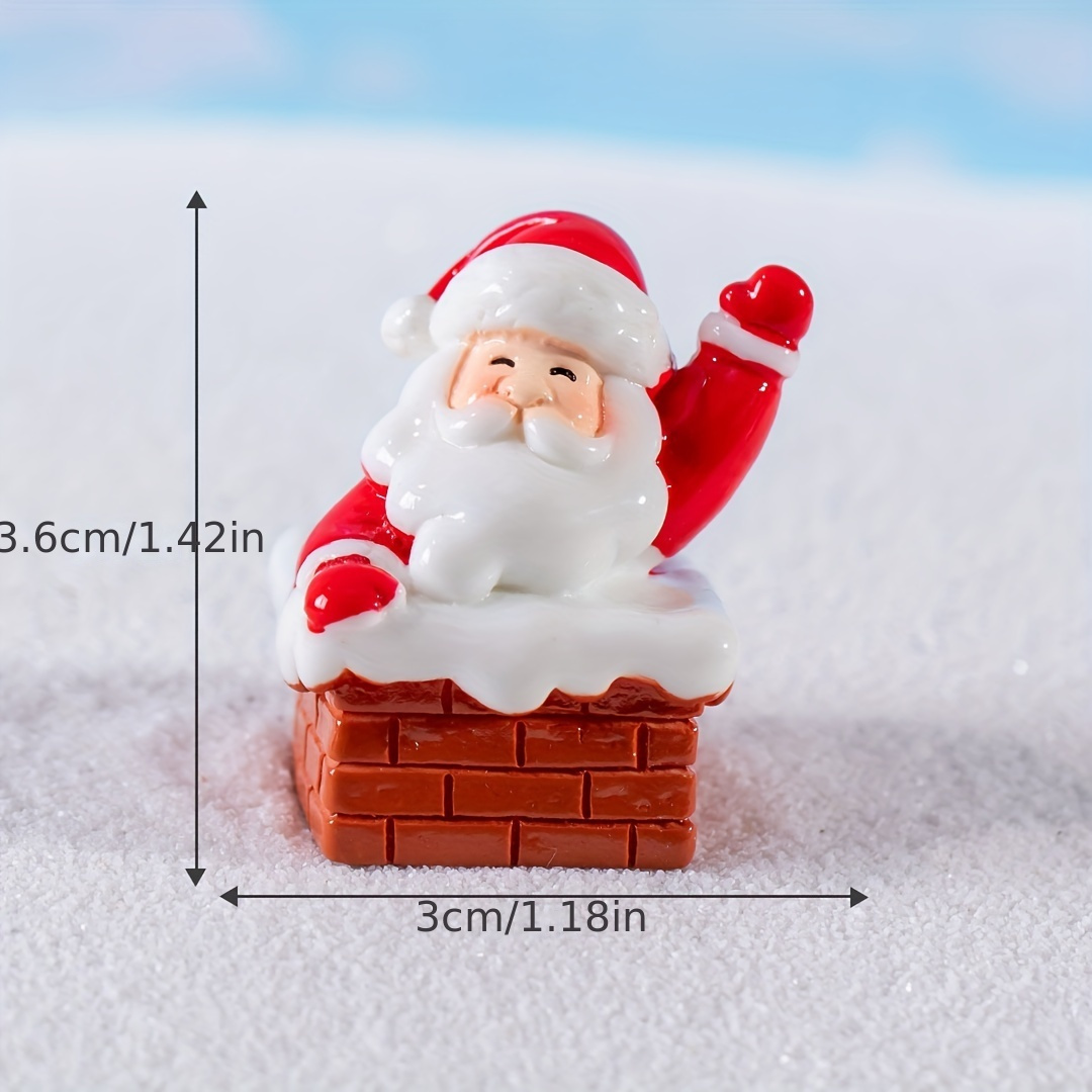 Christmas Micro Landscape Ornaments Santa Claus Cute Snowman - Temu