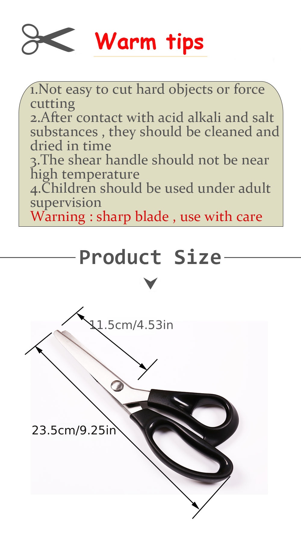 1pc Sewing Scissors With Zigzag Teeth To Cut Fabric In Triangle And  Scrapbook Edge, With Round Arc & Wavy Edge Blade For Diy Handwork