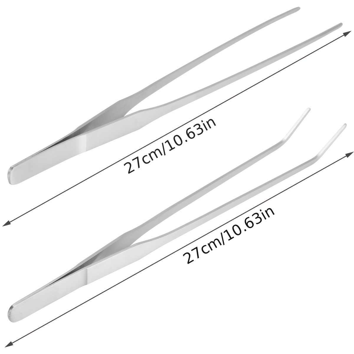 12 Long Angled Tweezers Aquarium Maintenance & Reptile Feeding Stainless  Steel Tongs Serrated Tips