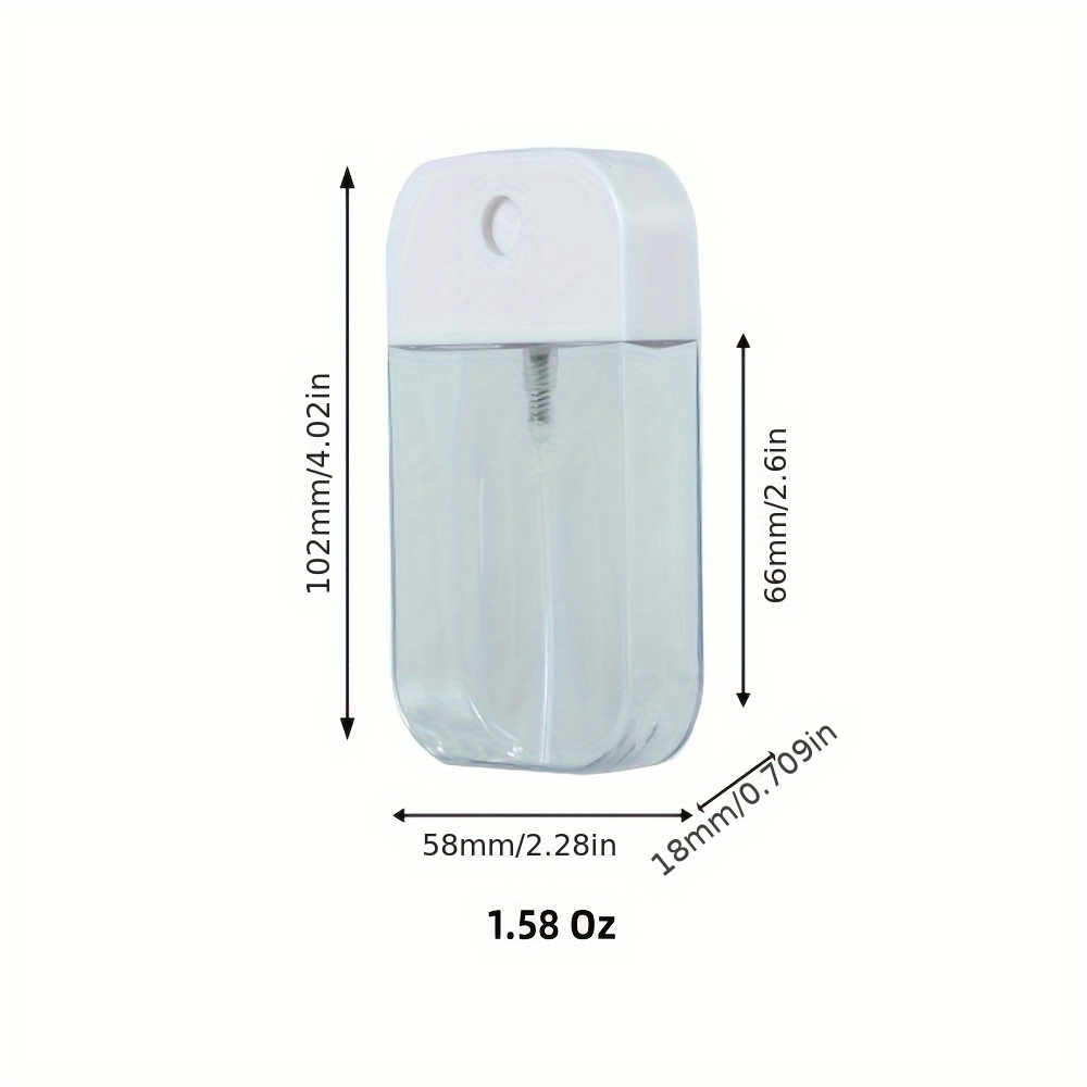 TEMU Portable Refillable Spray Bottle 1.23 Oz 1.58 Oz-mini Card-shaped, Fine Mist Bottle, Clear Mini, , Facial Fragrance-free, For Travel& Cosmetics