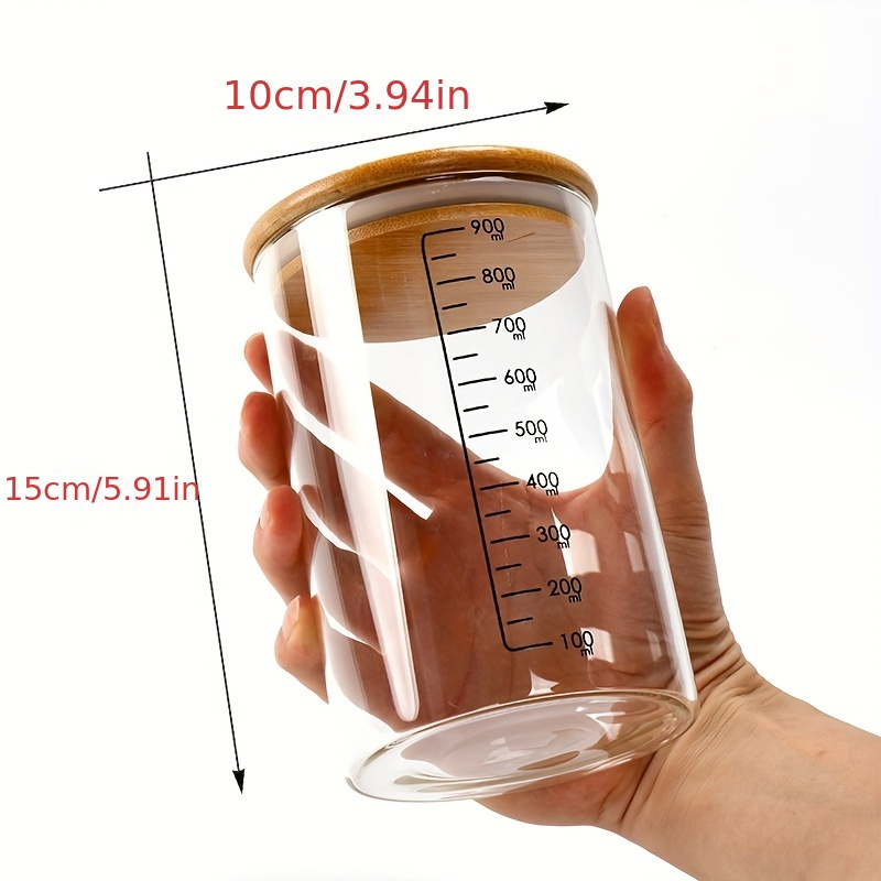 Glass Jar Set Sourdough Starter Jar Date Marked Feeding Band Temu