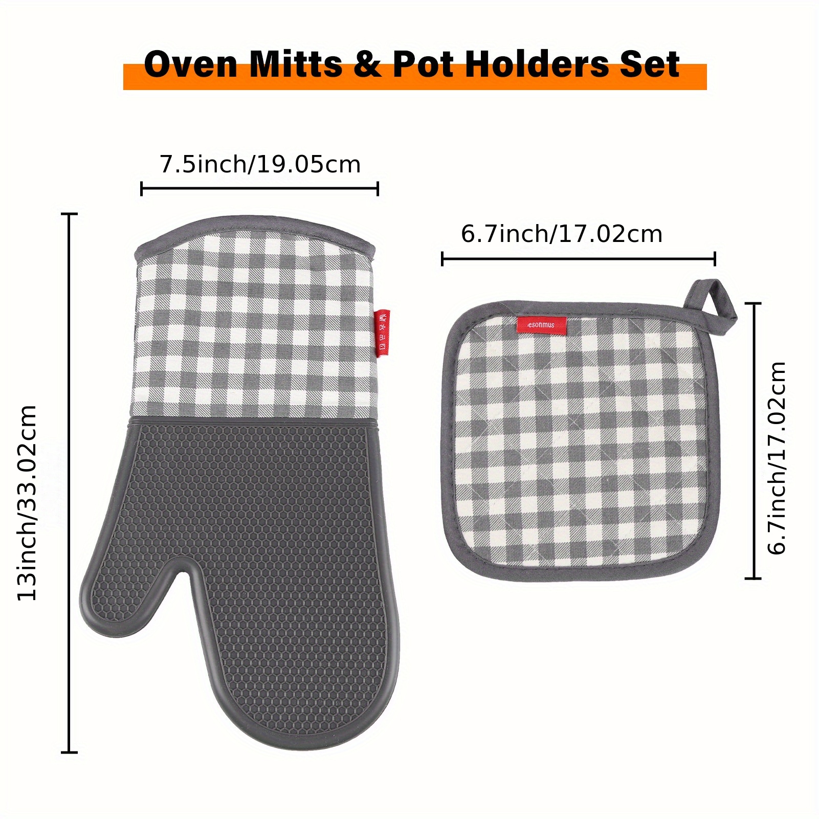 Oven Mitts Short Heat Resistant Mitts Checkered Duckbill - Temu