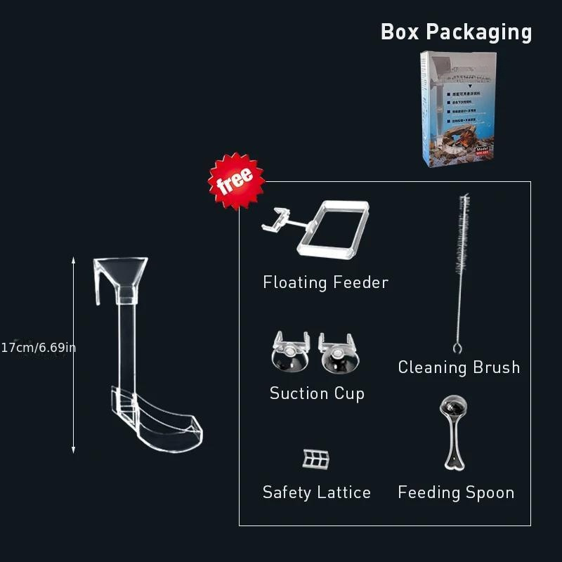 Image of Aquarium Transparent Feeding Tube Set Acrylic Aquarium Feeder Fish Feeder Shrimp Feeder Fish Tank Feeding Accessories Tools