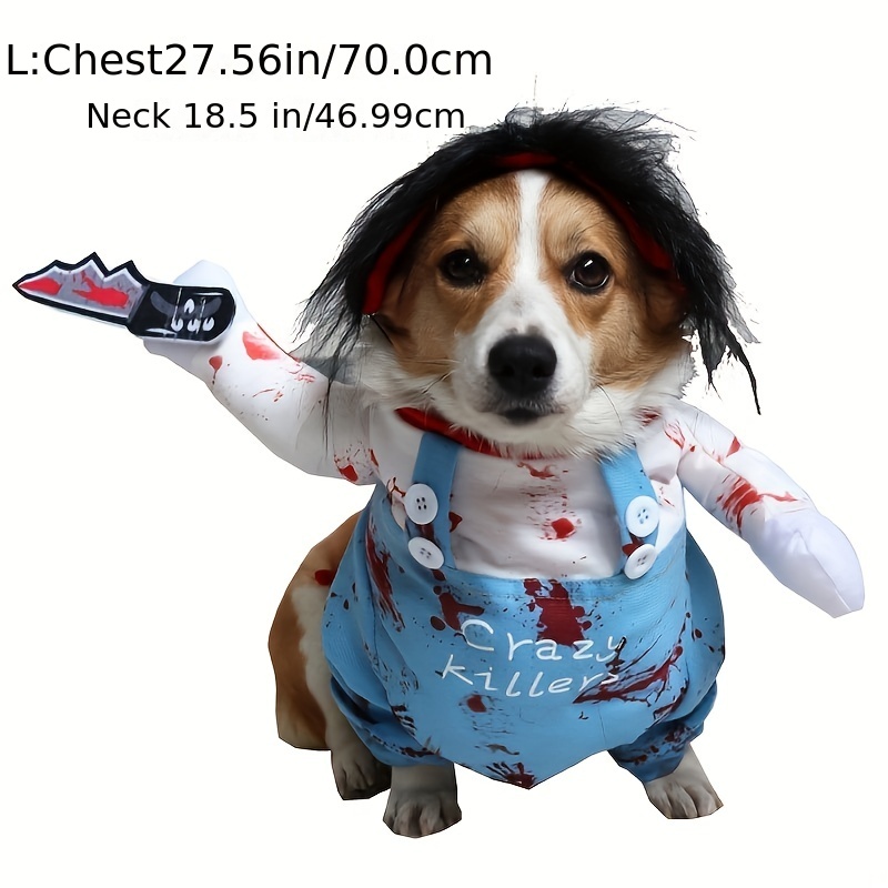 Dog Halloween Costumes, Pet Deadly Doll Dog Costume Funny Dog