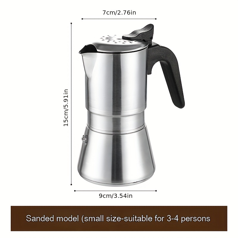 Stainless Steel Mocha Espresso Percolator Coffee Pot Stainless