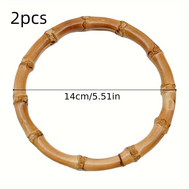 2pcs Bag Handles, High-end Wooden Handles, Round D-shaped Wooden Handles For Wristlet Bags And Luggage Hardware Accessories, Diy Wallet Making