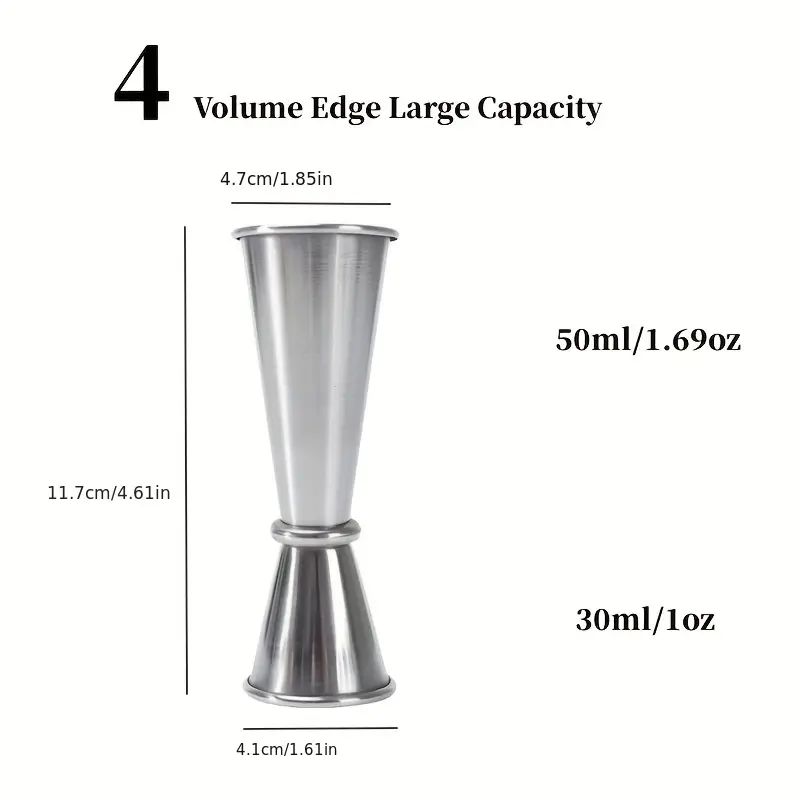 Stainless Steel Jigger Double Sided Jigger With Measurements - Temu
