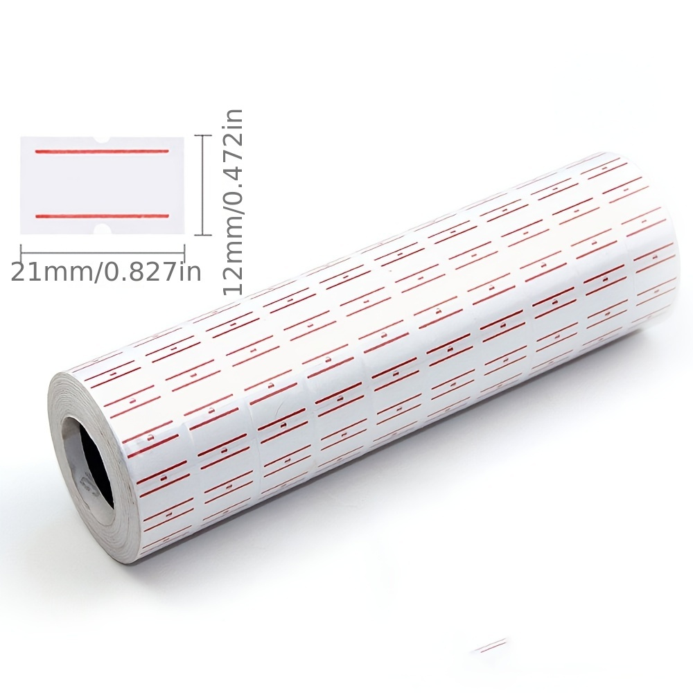 Image of 10 Rolls Multicolor Adhesive Tags Single Double Row Label Paper Barcode Paper Roll Supermarket Labels Self-adhesive Goods
