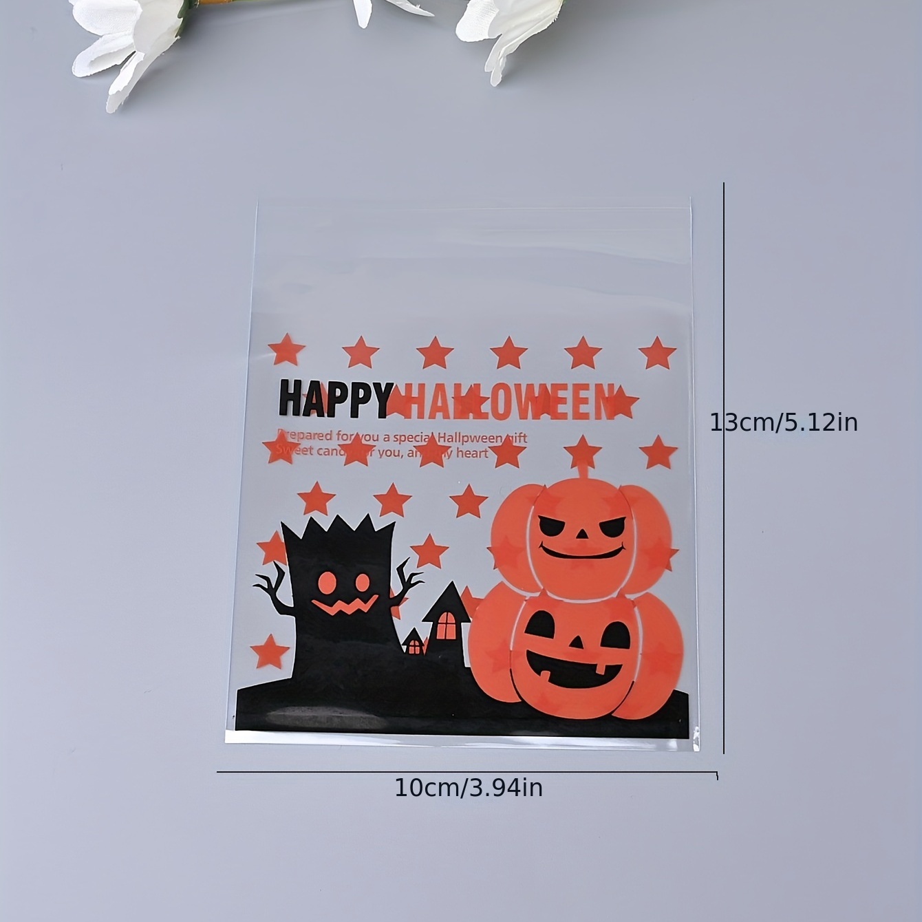 50pcs Heart & Letter Graphic Packaging Bag