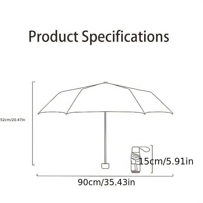 Portable Waterproof Windproof Folding Umbrella