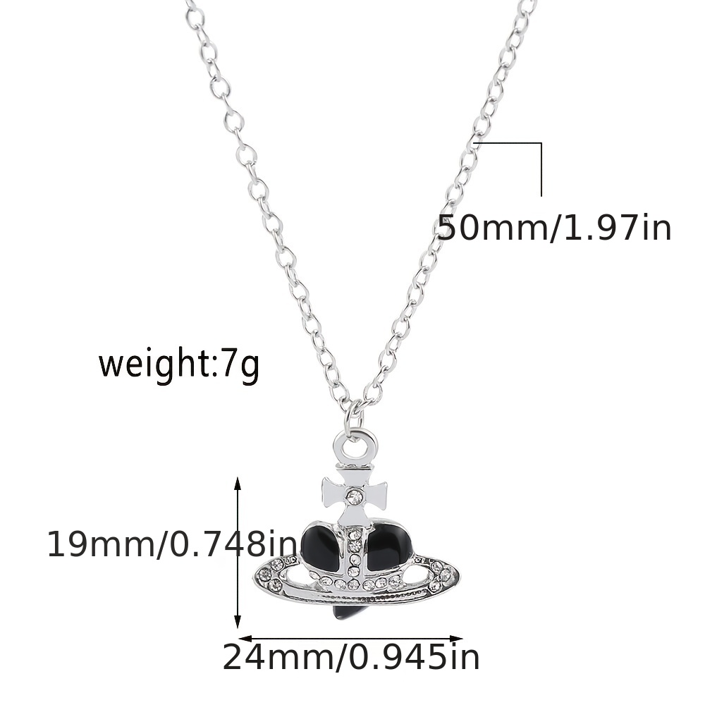 Heart Chain Necklace Rhinestone Pendant Vintage Jewelry