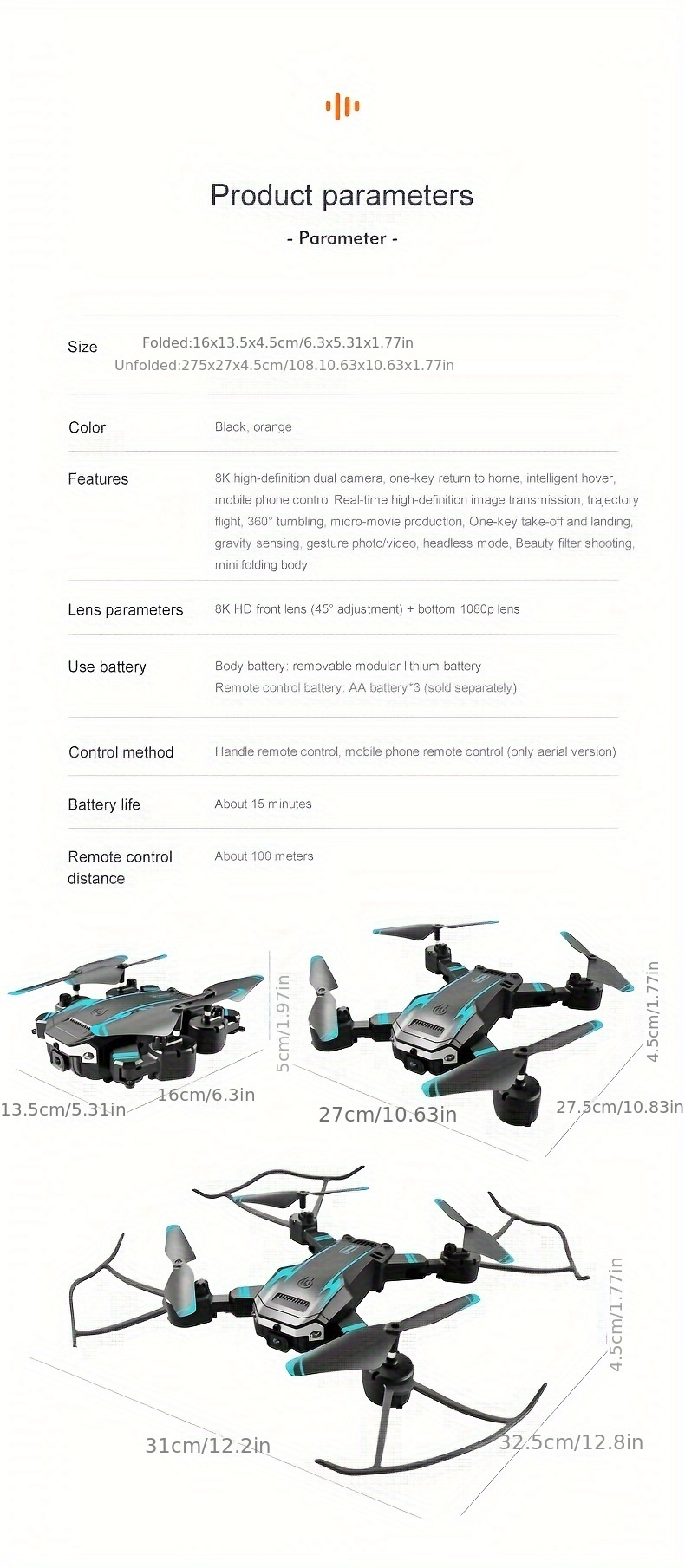 new aircraft   dual high definition cameras one click hovering intelligent obstacle avoidance   one click return wlfl connected aerial photography   optical flow height led light very suitable for men as gifts for beginners and teenagers christmas halloween thanksgiving gifts details 9