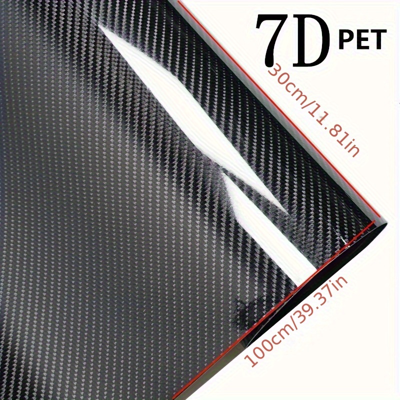 

6d Real Carbon Fiber Vinyl Wrap - High-temperature Resistant, Gloss Black & Black Film For Cars, Motorcycles, And Interior Decor, Car Wrapping Vinyl