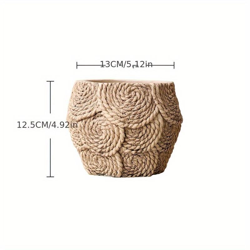 Image of Creative Pastoral Style Cement Flower Pot Retro Individual Home Pot Decoration Ornaments Gardening Gift Home Decor