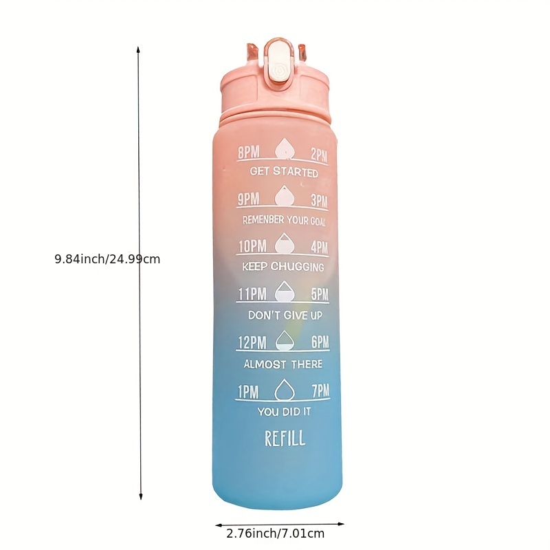 Gradient Color Spray Water Bottle, Portable Leakproof Water Cup With Straw,  Suitable For Outdoor Sports, Travel, Fitness - Temu United Arab Emirates