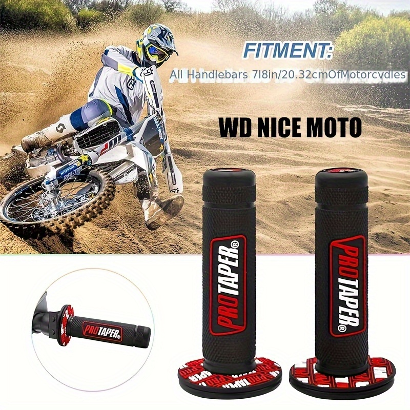 Poignées Guidon Motocross/enduro Universelles Gris/jaune - Marque UFO - Neuf, Fabriqué En Italie