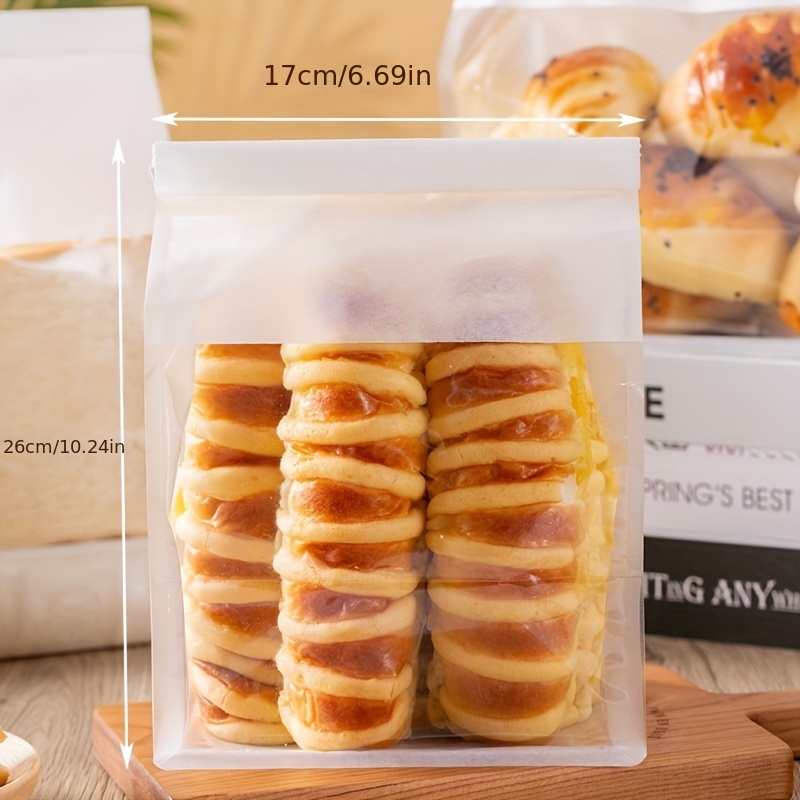 Toast Bag Window Cotton Paper Roll Edge Sealing Bread Meal Bag Baking Mochi  Food Packaging Bag - Temu France