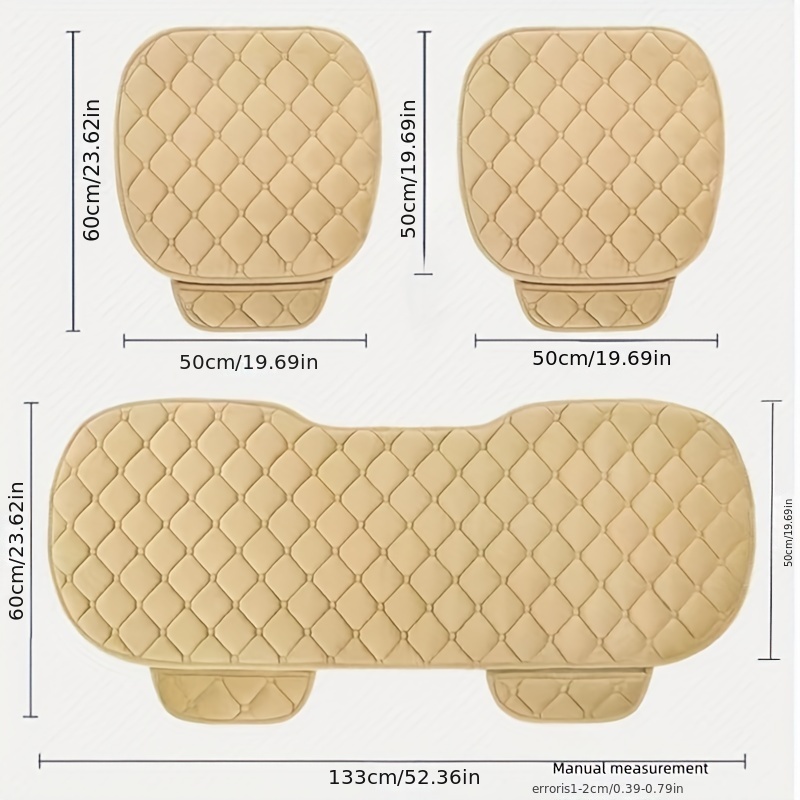 Three piece Set Car Seat Cushion Cover Universal Type Autumn - Temu