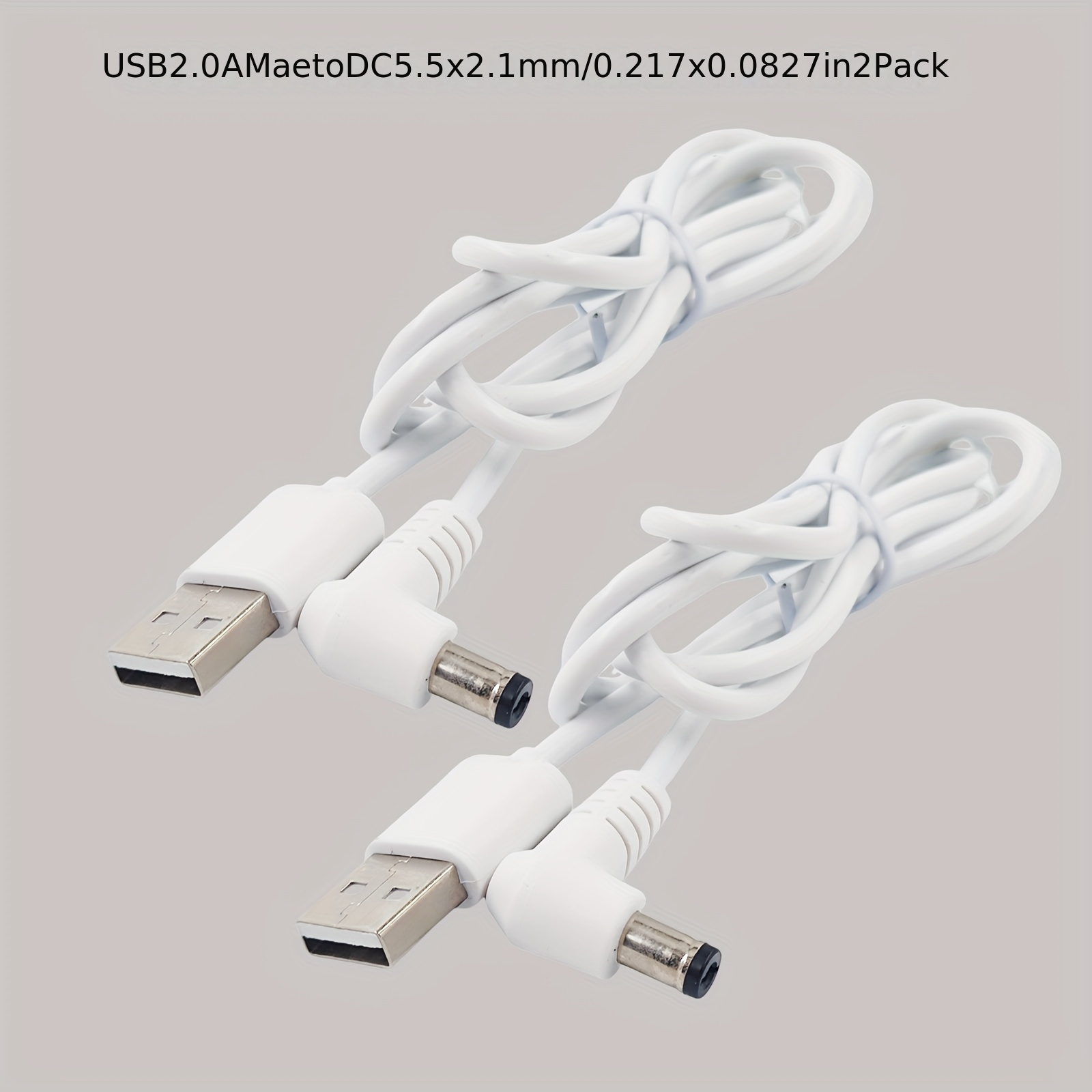 USB Male to 5V DC 5.5mmx2.1mm Jack Connector Power Cable