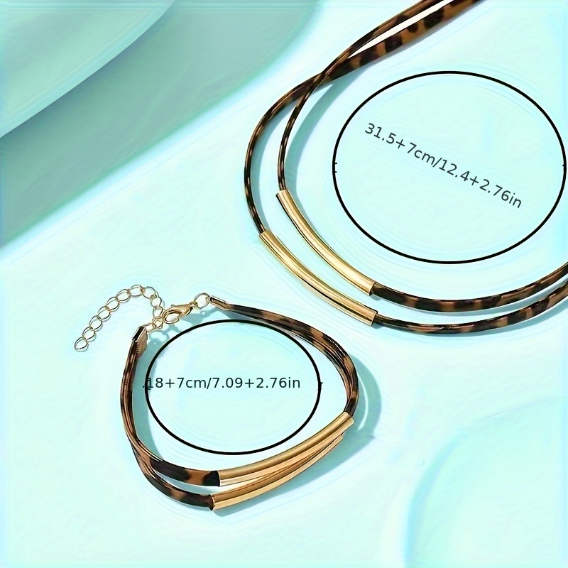 Vintage Golden Tone Necklace & Bracelet Set with Intricate Patterns