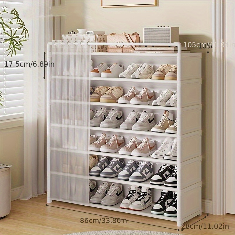 TEMU 1 Set - Dustproof Transparent Retail Shoe Display Cabinet, Foldable, Dustproof, Non-slip Bottom, Easy To Clean, Suitable For Storing Shoes,