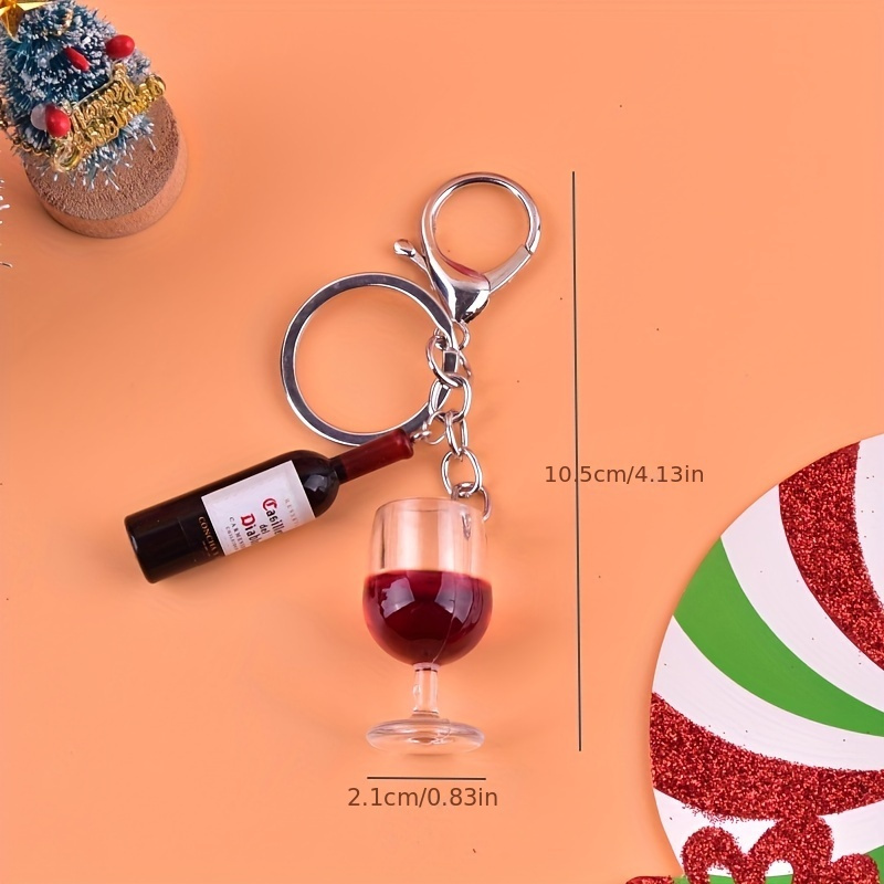 Personalized Wine Keychain