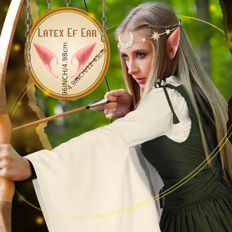womens medieval fairy renaissance costume dress elf ears - Temu womens medieval fairy renaissance costume dress elf ears - Temu