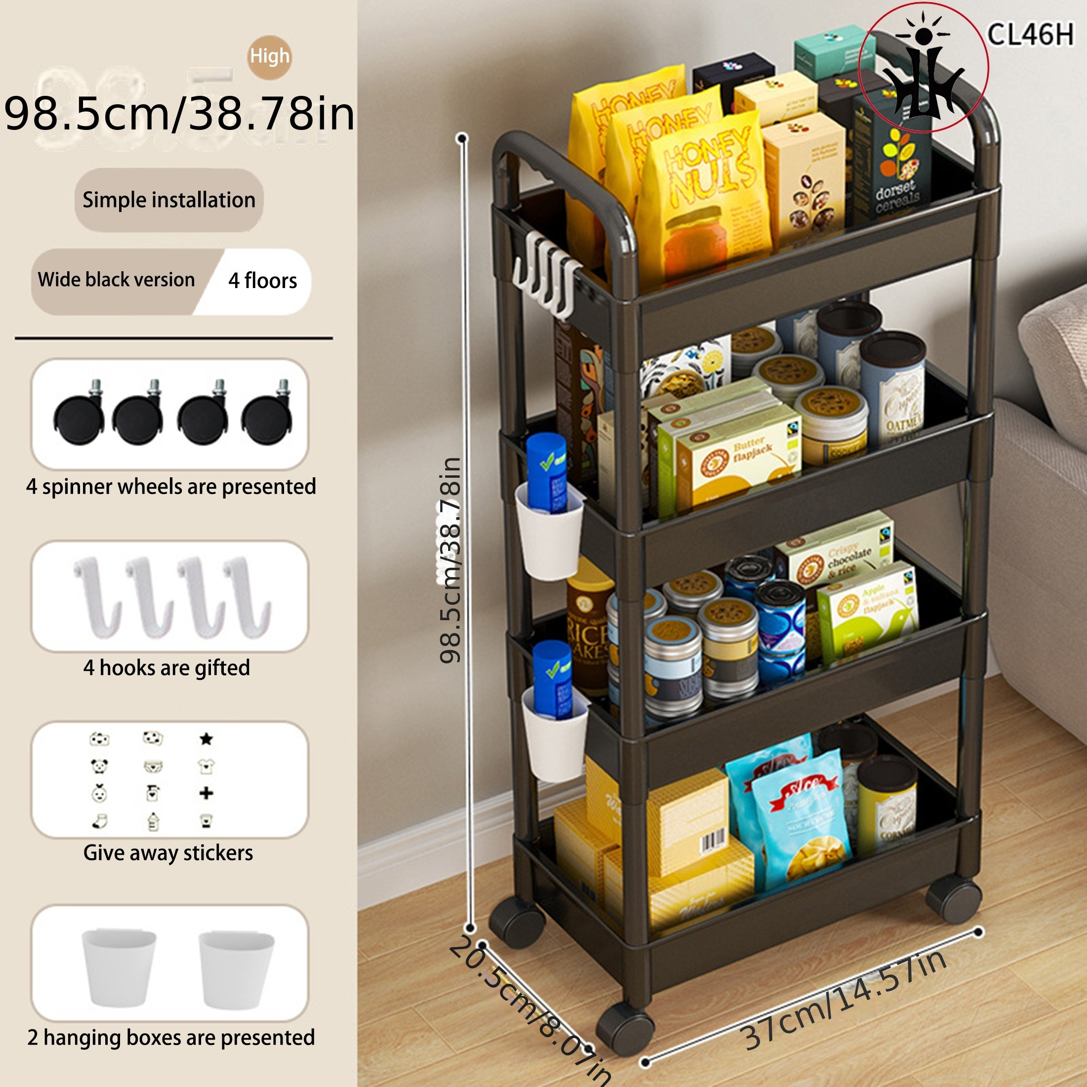 Small Stroller Shelf, Floor-to-ceiling Mobile Snack Kitchen,  Multi-functional Storage Rack, Home Decor, Christmas Gift, New Year Gift,  Gift For Man, Gift For Woman - Temu